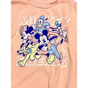 Mickey & Co, Mickey and Friends Crewneck Sweatshirt in Peach - Size Small